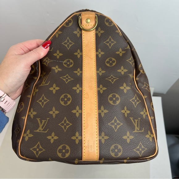 Louis Vuitton Keepall 45 Monogram Coated Canvas Travel Bag Duffle Weekender - Picture 8 of 14
